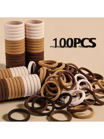 30-200pcs Hair Accessories for Women girl Basic Hair Bands Headband Hair Ropes Ties Ponytail Holder Simple and Fashionable Nylon