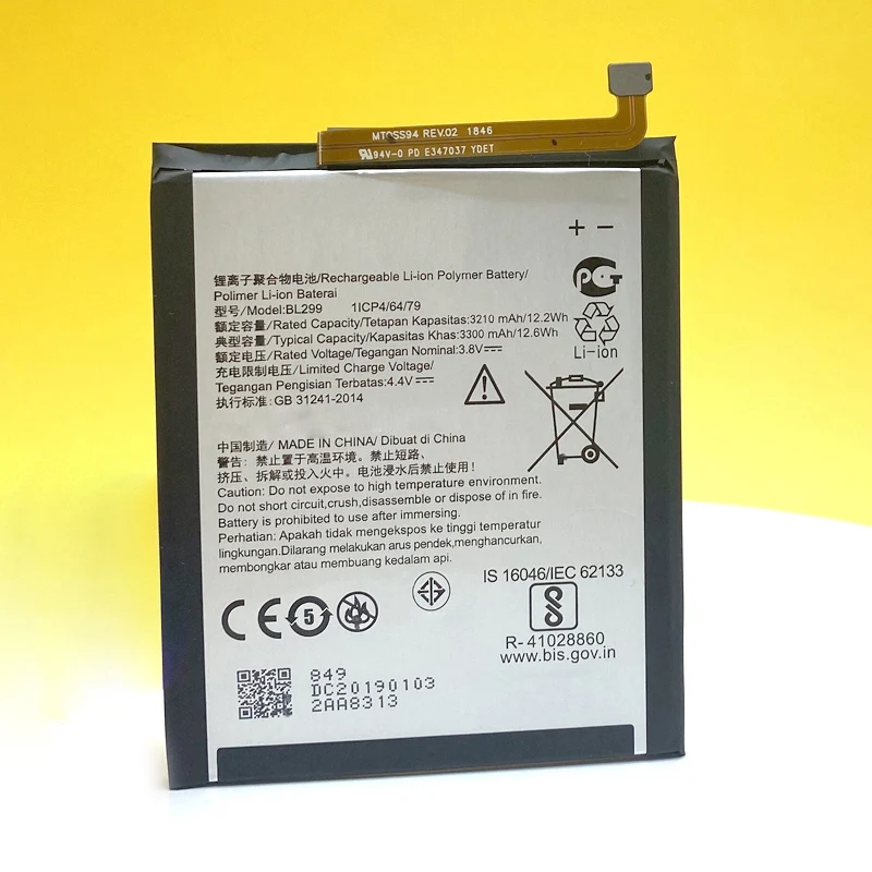 100% NEW Battery For Lenovo Z5s L78071 6.3 inch 3300mAh BL299 In Stock