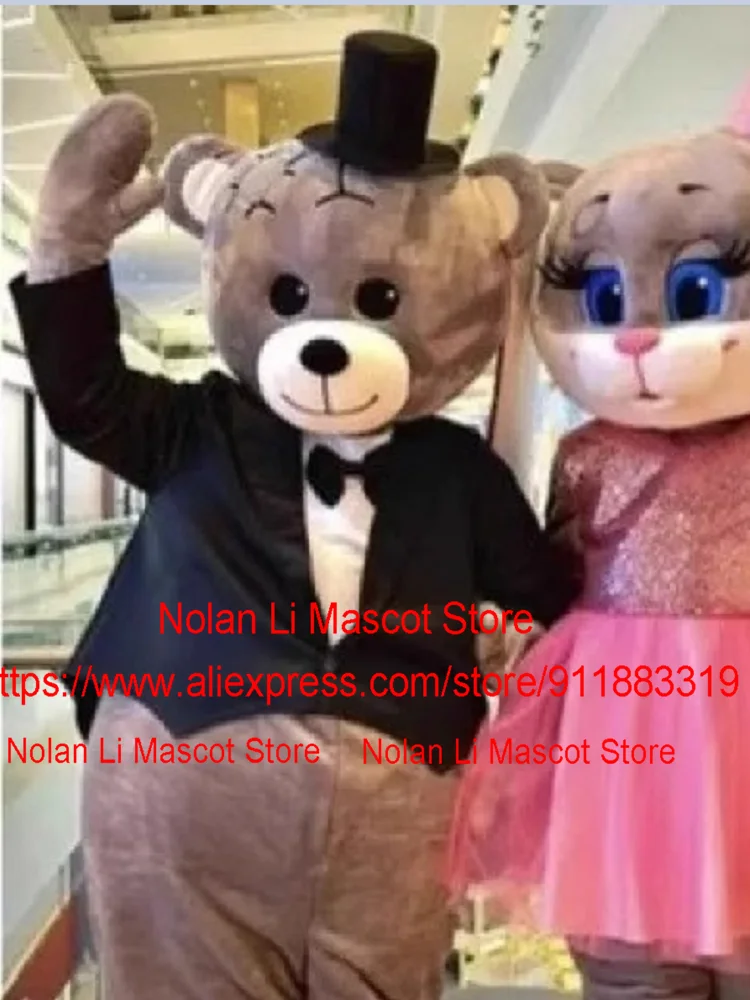 Fashion Design Couple Teddy Bear Mascot Costume Movie Props Cartoon Anime Role Playing Game Carnival Adult Festival Gift 1339