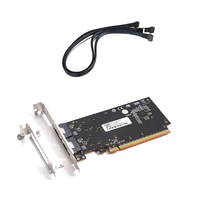 High Performance Graphics External Card Pcie4.0 X16 To Slimsas 8654 Rear Half-Height Adapter Card With Cable