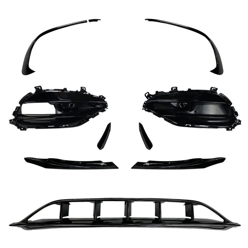 For Mercedes Benz A-Class W176 A45 AMG 2016 2017 2018 Front Bumper Lip Diffuser Splitter Wind Knife Fog Light Grille Body Kits