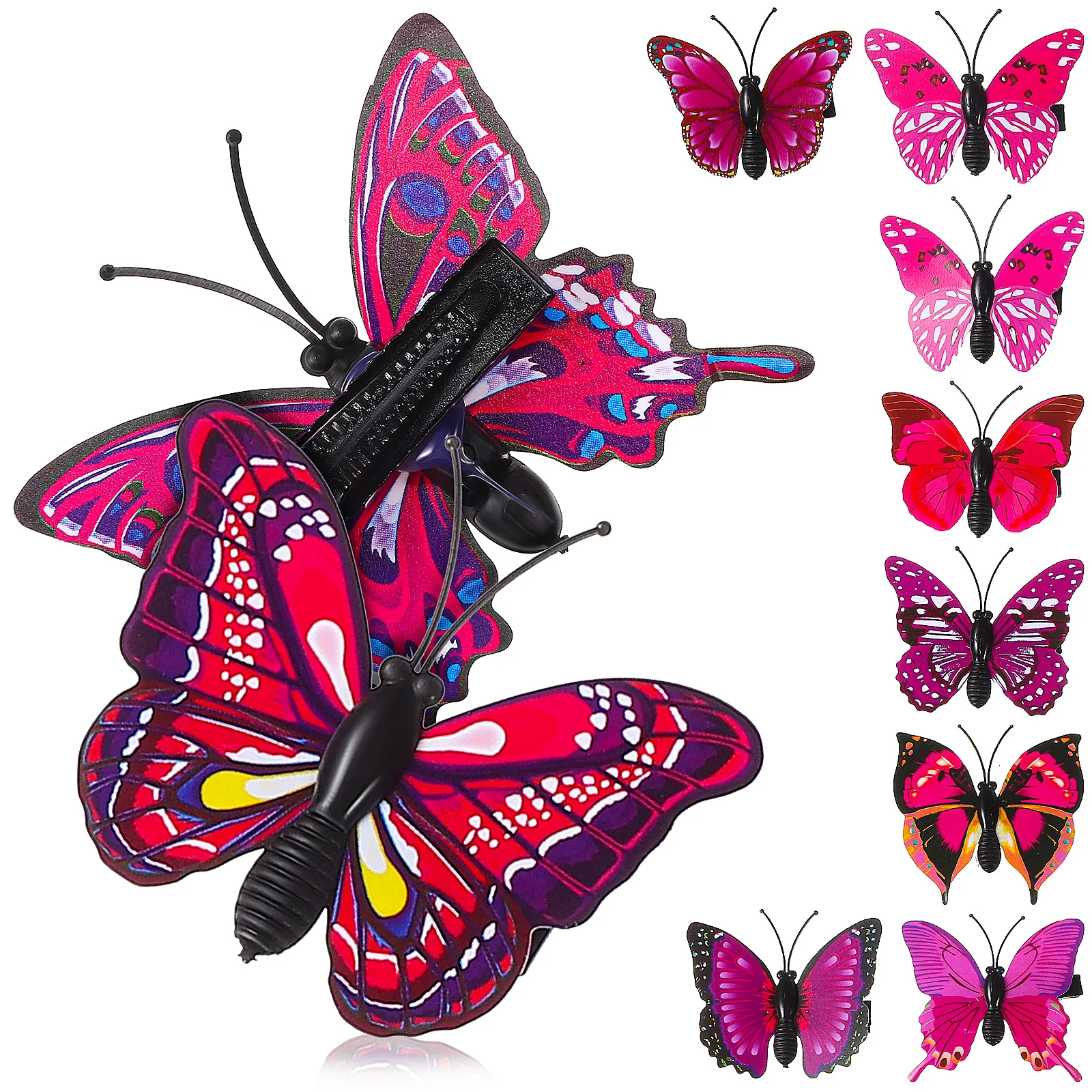 

10 pcs Purple Clips Stylish Lightweight PVC Women Girls Accessories Unique Hairpins Thin Hair Teen Barrettes
