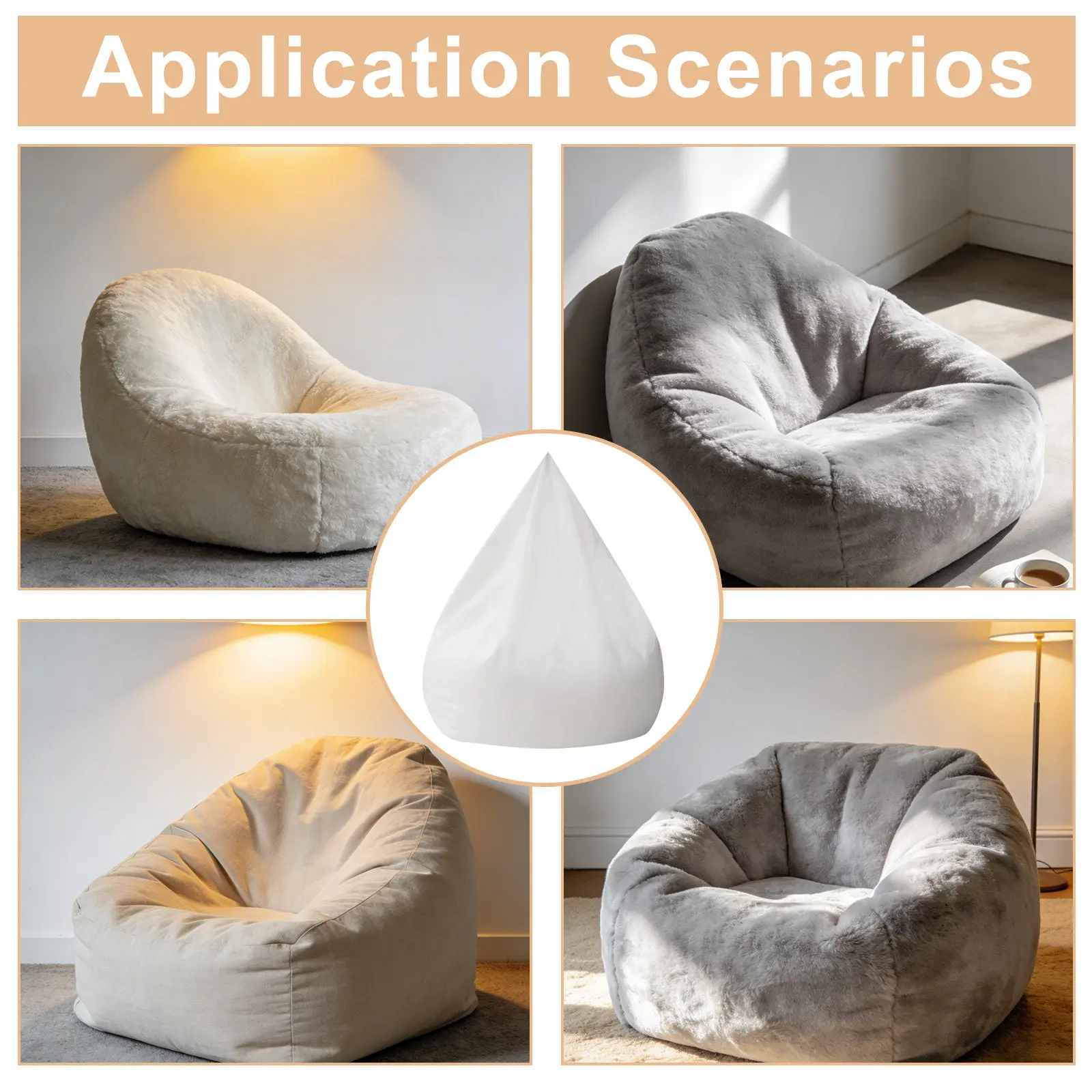 Lazy Sofa Liner Cover Replacement Soft Cloth Mesh Inner Sleeve Washable Tear Resistant Bean Bag Inner Cover No Filling view 6