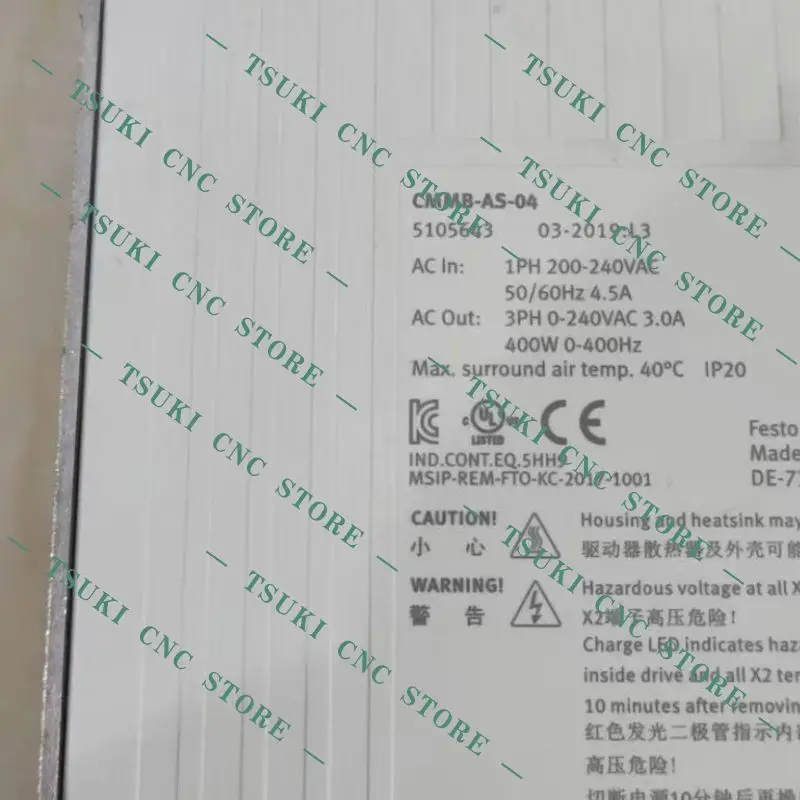 Second hand CMMB-AS-04 400W servo drive tested OK and shipped quickly