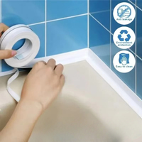 1 Roll PVC Sealing Tape For Bathroom Kitchen Caulk Strip Tape Self Adhesive Waterproof Wall Stickers Mold Proof Sealing Tapes