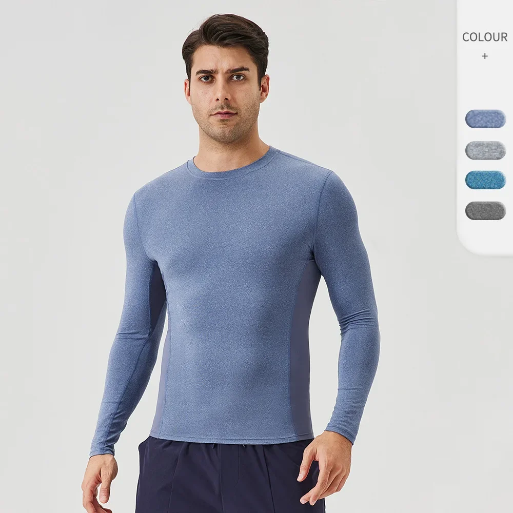 Men New Quick Dry Breathable Air Conditioning Outdoor Sun Protection Running Outer Wear Summer Ice Silk Long Sleeve T-Shirt