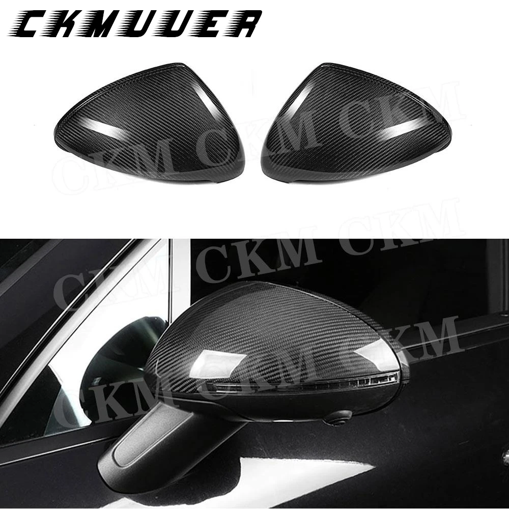 

CKMUUER для Porsche Cayenne 958.2 2015 2016, автомобильные аксессуары, сухое углеродное волокно, боковая крышка зеркала заднего вида, накладки, чехлы