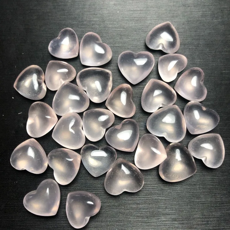 

Natural Star Rose Quartz Heart Pendant, Drilled Pink Crystal Gemstone Charm, Loose Stone for DIY Bracelet Necklace Earring