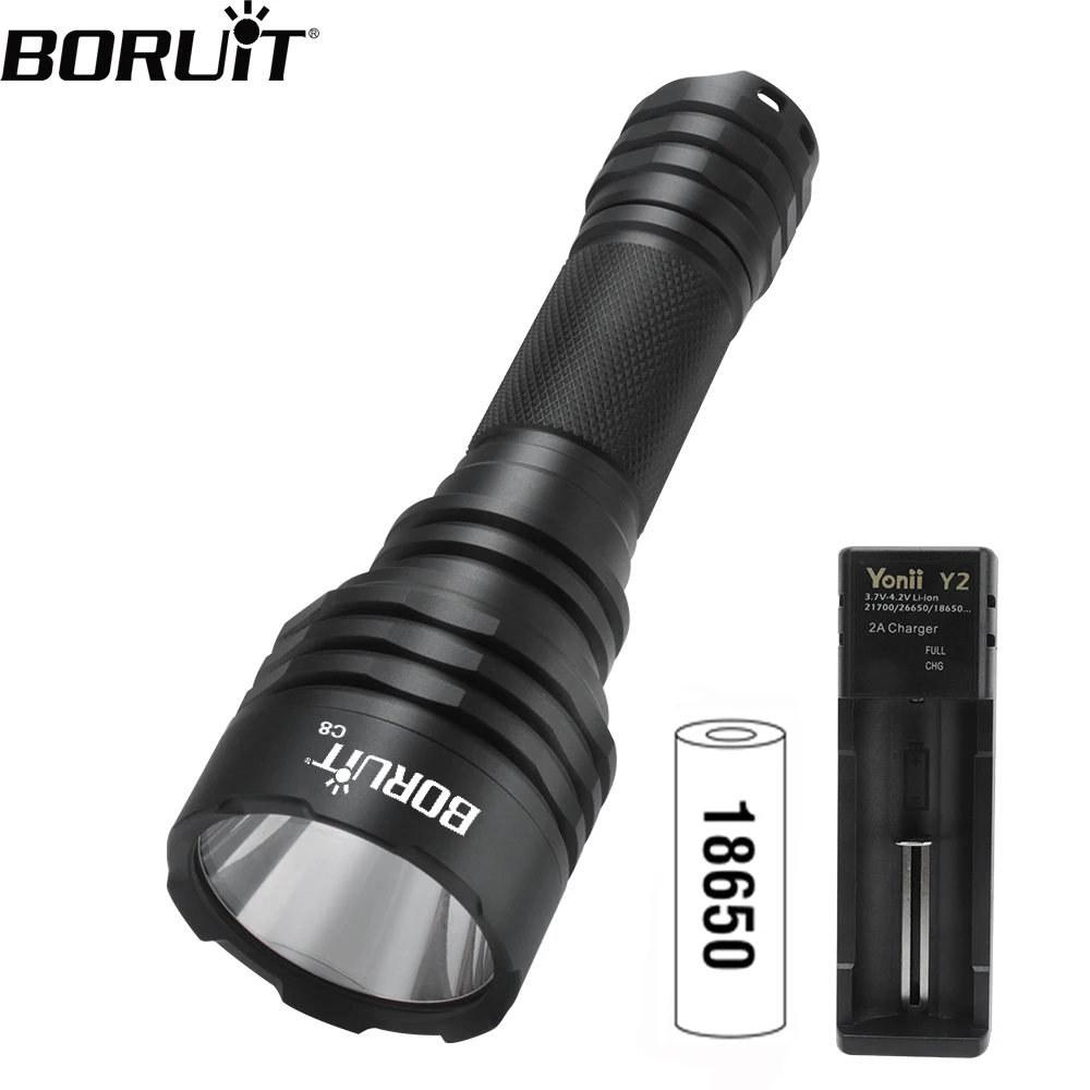 boruit c8 lanternas led de alta potencia modos de luz ultra brilhante flash tocha tatica lanterna long shot lampada mao para camping 01