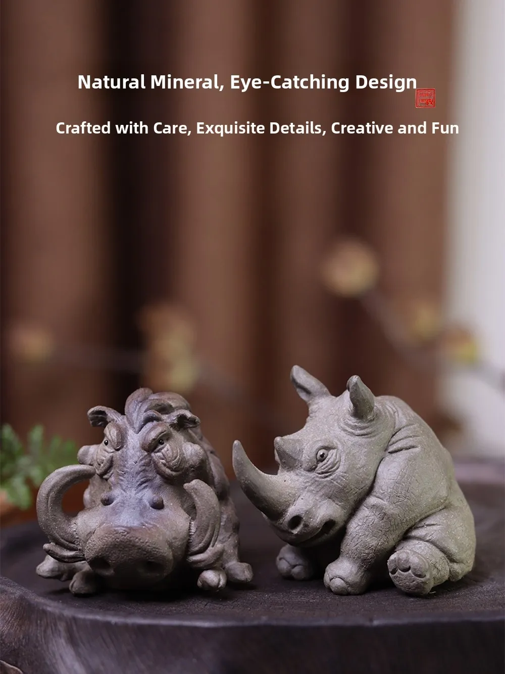 

Элитная декоративная фигурка для чайной церемонии из фиолетовой глины: высококачественное украшение в виде животного для чайного столика, подарок