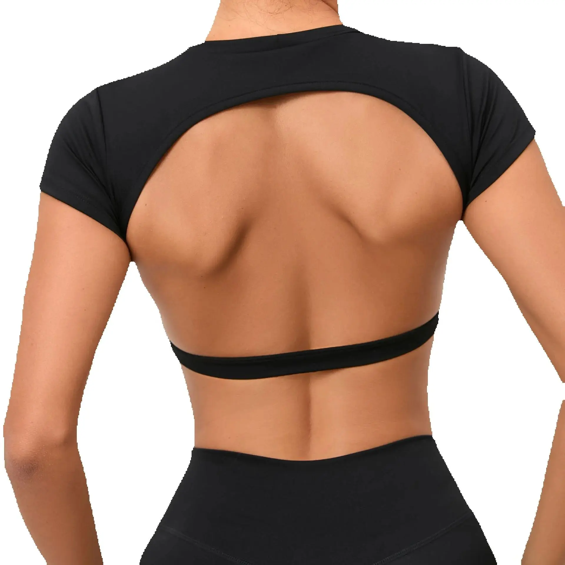 

Women Sexy Sports Shirts Breathable Workout Tops Fitness Sportswear Female Backless Yoga Clothing Sport Crop Tops Women Gym Top