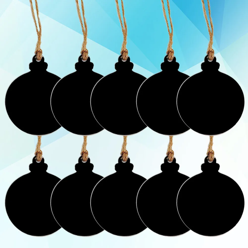 

10Pcs Mini Chalkboard Wooden Double-Sided Hanging Boards Thick Sturdy Wedding Party Christmas Ball Pendant