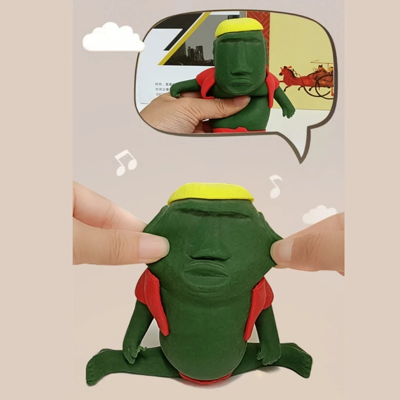 Soft Stretchy Rock Man Squeeze Figurine Decompress Office Stress Toy AntiAnxiety Toy Stress Reliever for Student