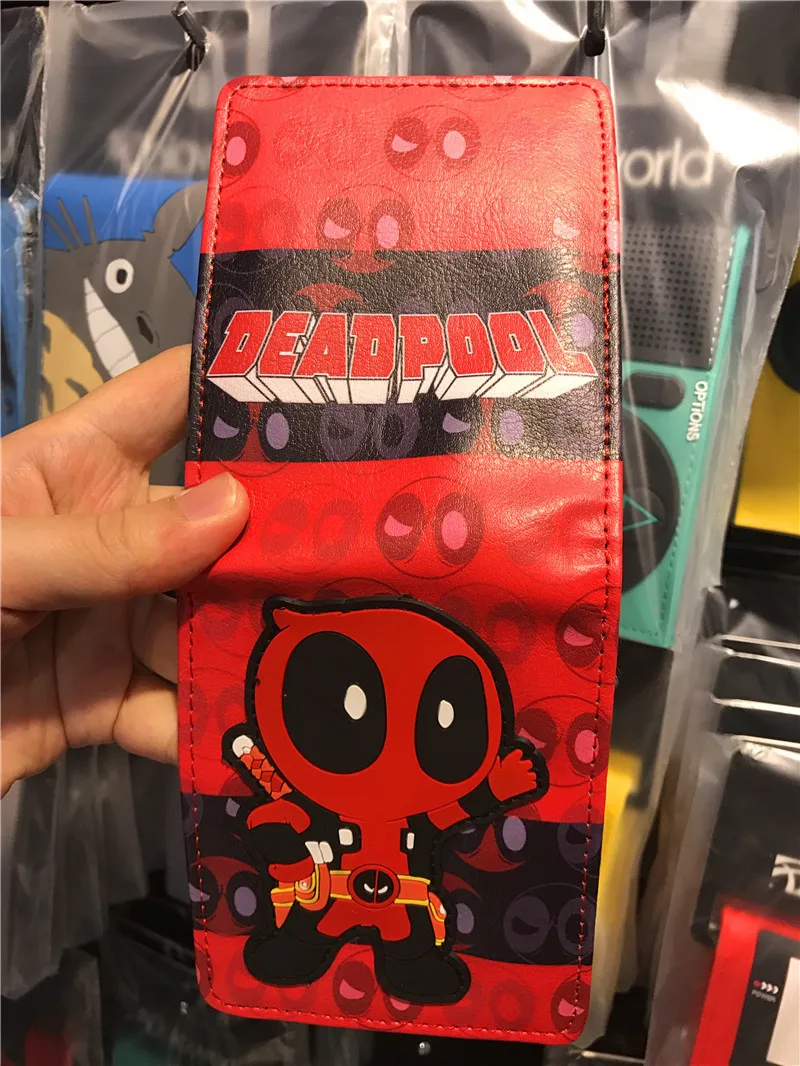 Wallet PU Leather Deadpool Hero Cool Design Purse with Coin Pocket for Young