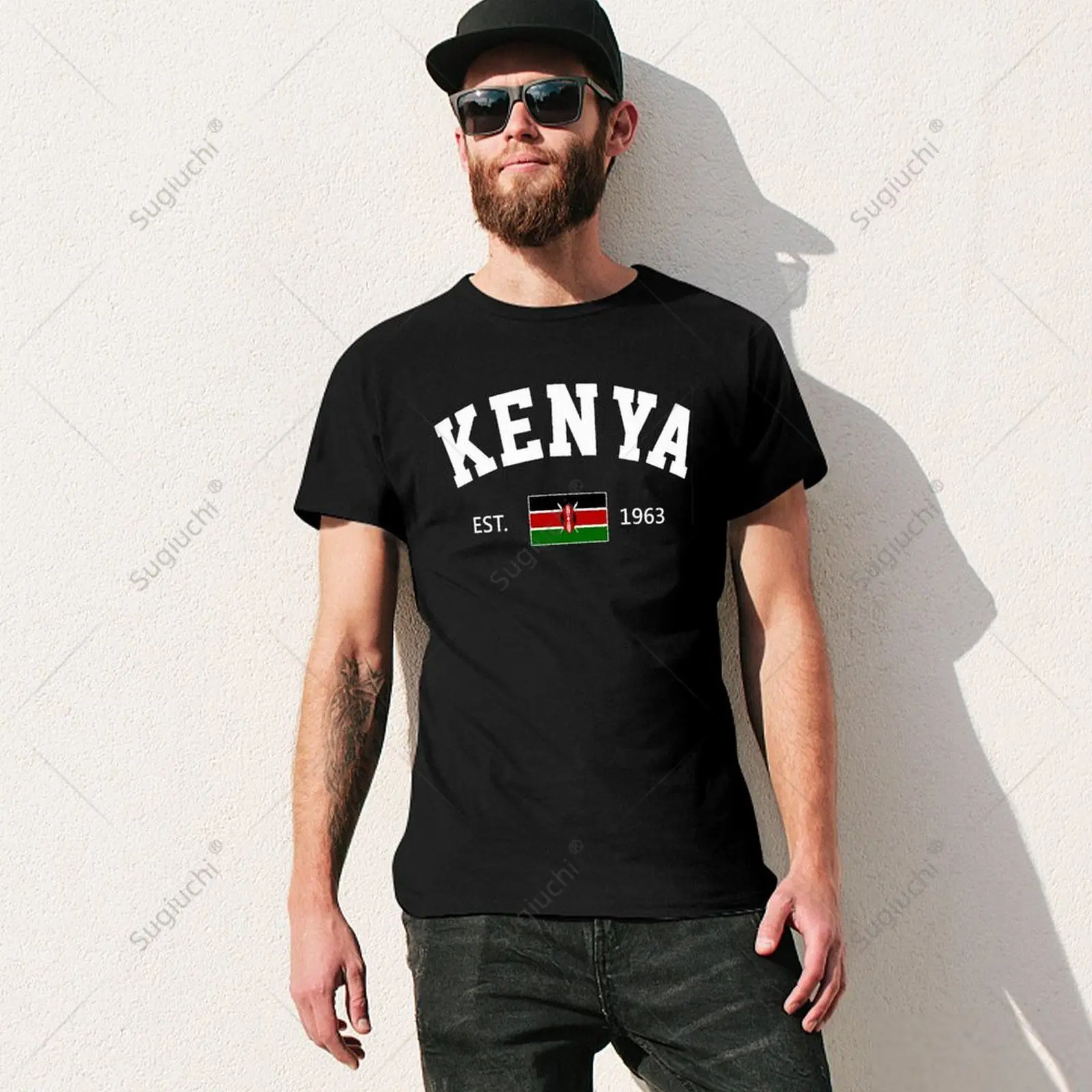 Unisex Men Kenya EST.1963 Independence Day Tshirt Tees T Shirts Women Boys 100% Cotton T-Shirt