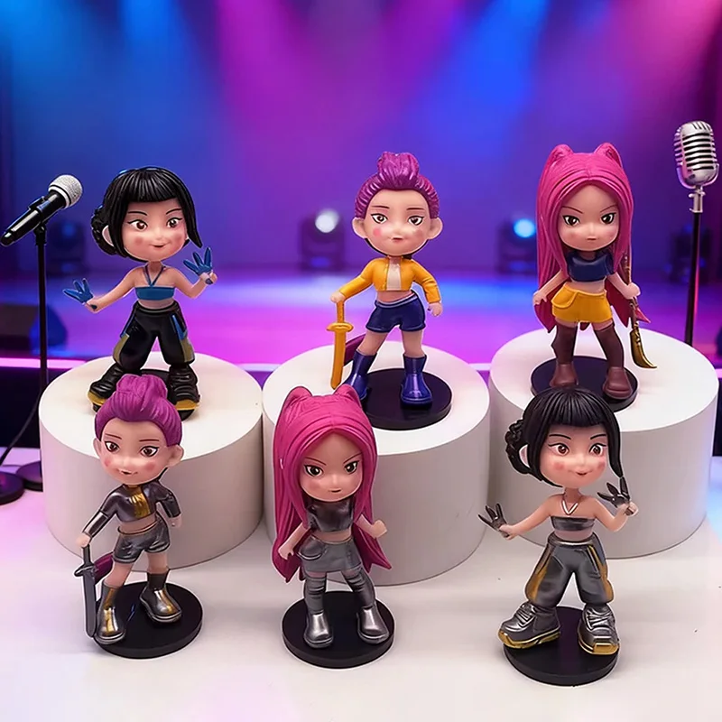 Kpop شيطان الصيادين أنيمي الشكل اللعب لطيف بولي كلوريد الفينيل المنقولة المفاصل عمل نموذج لجسم دمى الاطفال عيد ميلاد الديكور لعبة الهدايا