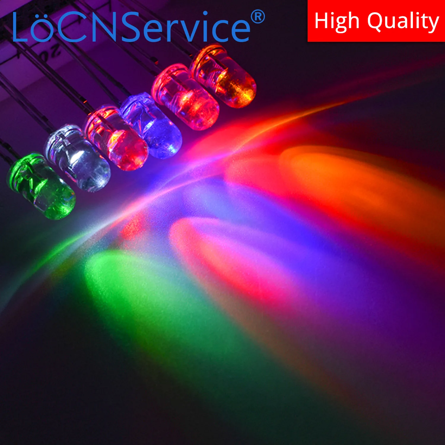 LoCNService 1000PCS 3mm F3 Red Blue Warm White Green Yellow Orange DIP LED Transparent High quality bead light emitting diodes