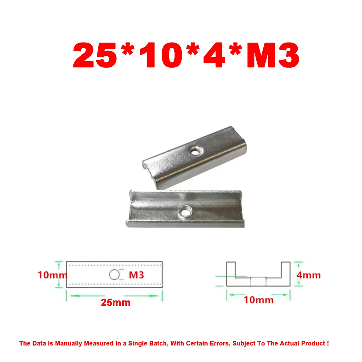 Variant: 20pcs 25X10X4XM3