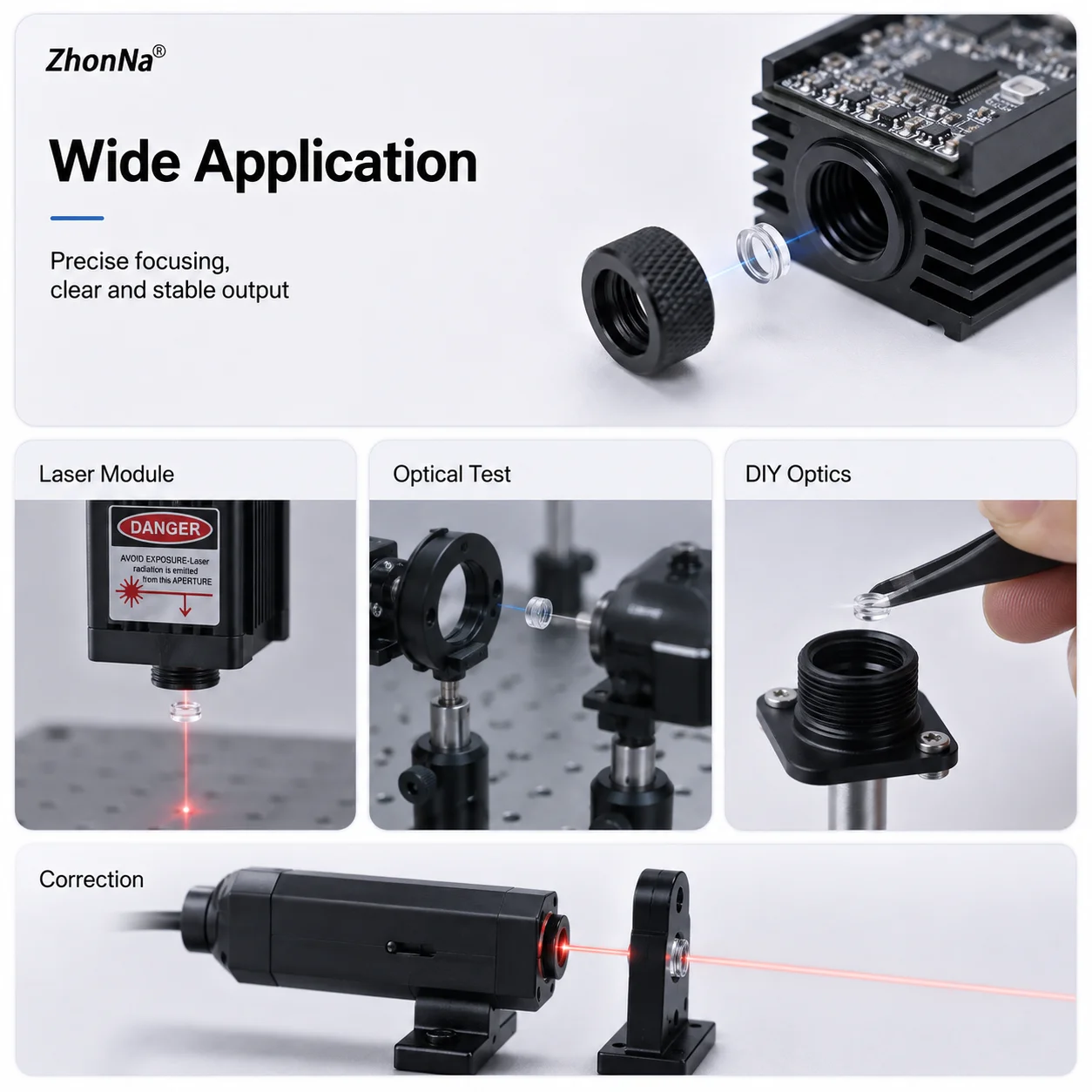 3mm Plastic Biconcave Laser Lens F2.9 Focus 1.5mm PMMA Optical Instrument Lens for Laser Correction Experiment Tools Accessories