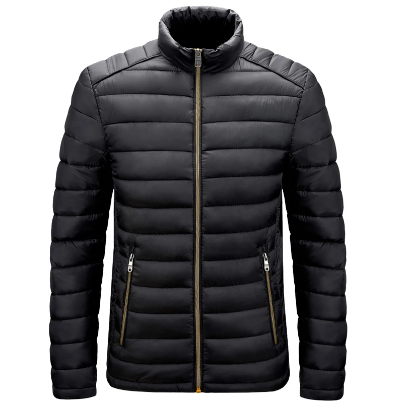 Mens Lightweight Outdoor Puffer Jacket Hooded Insulated Thermal Puffy Winter Heated Running Travle Casual Cotton Outdoor Coat