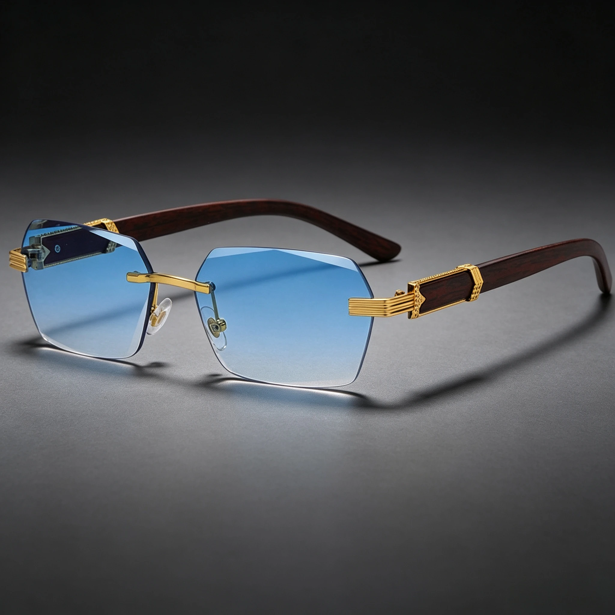 Rimless Sunglasses Rectangle Fashion Popular Women Men Shades Small Square Sun Glasses For Female Summer Traveling Oculos