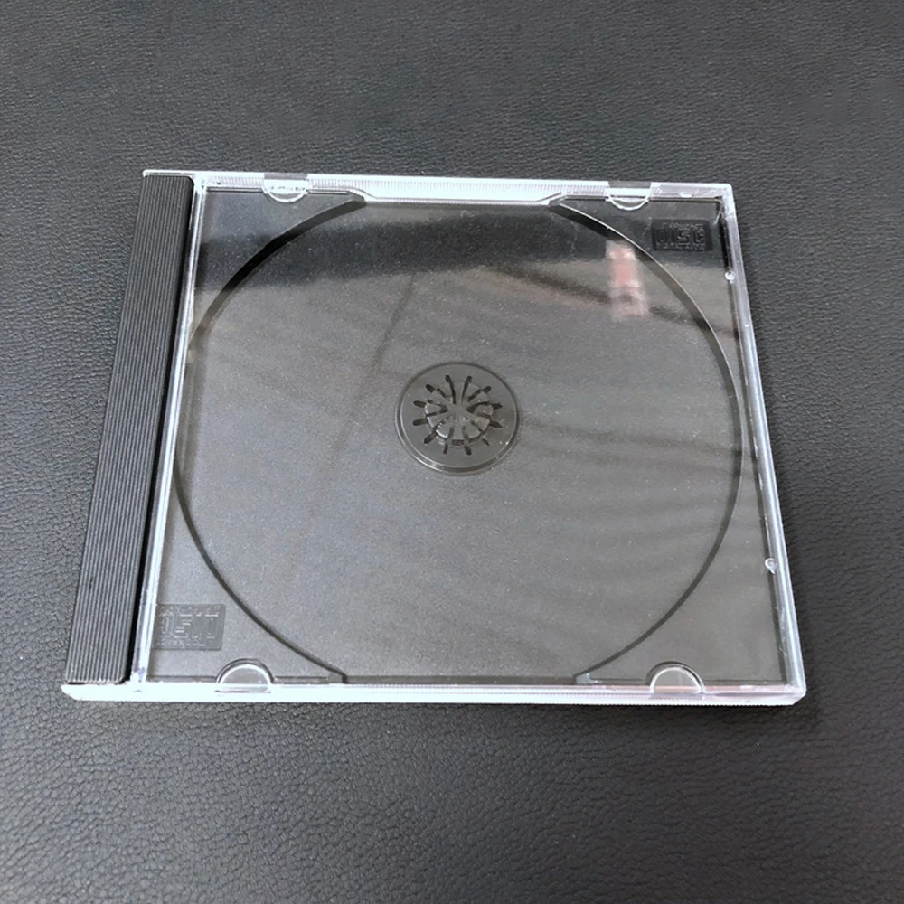 Boîtier de disque transparent en plastique pour CD et DVD, 1 pièce, boîte de rangement épaissie