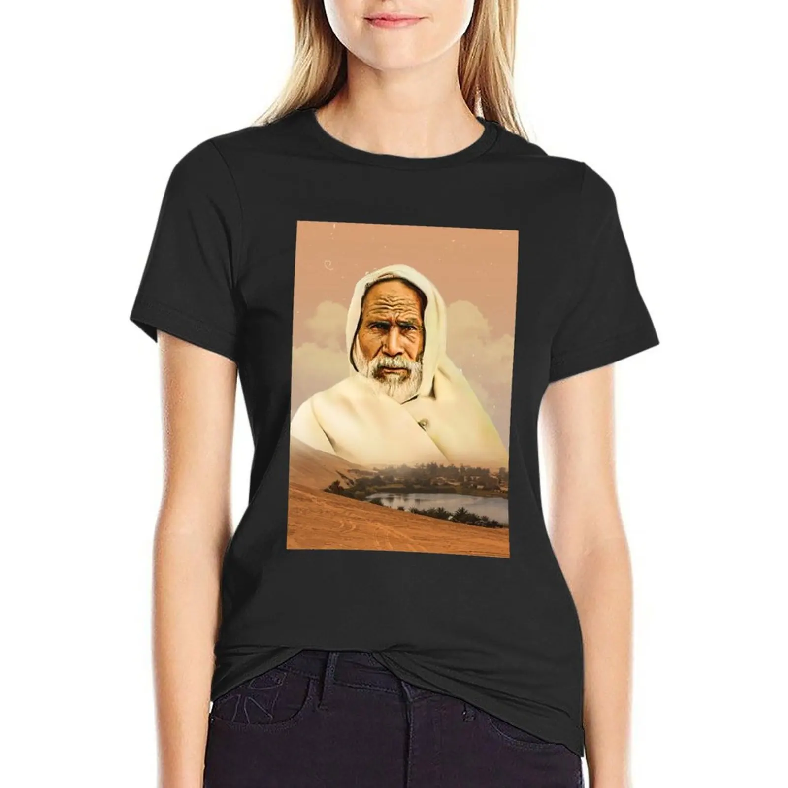 

Omar al-Mukhtar T-Shirt animal print shirt for girls customs design your own sweat workout shirts for Women