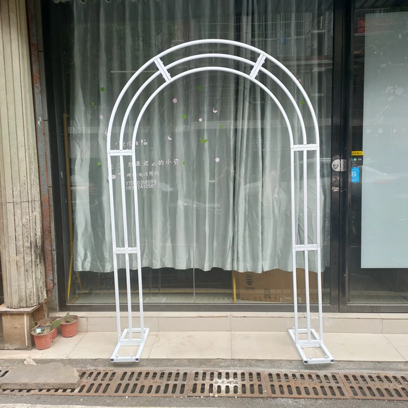 

2022 new wedding arch decoration props corner flower arch shelf welcome area outdoor lawn background flower stand