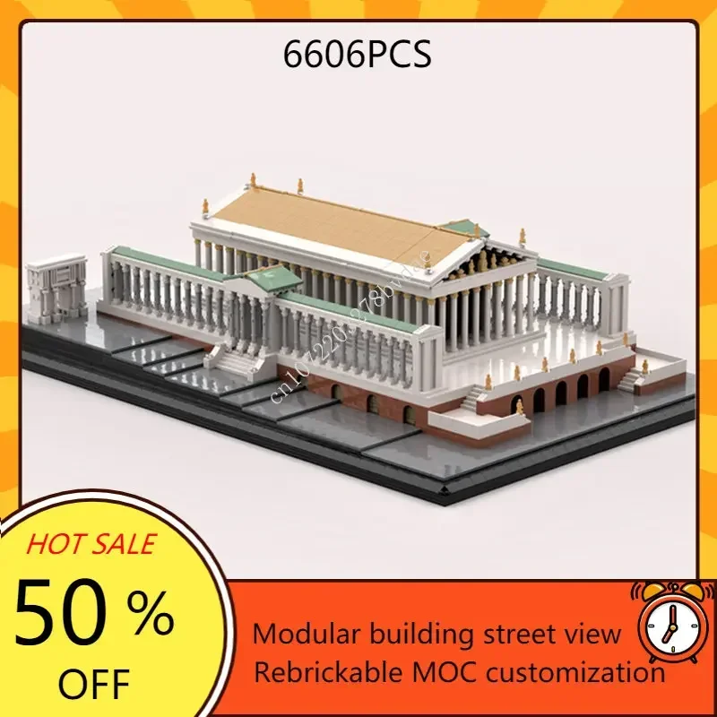 6606PCS Customized MOC Modular Tempio di Venere street view Model Building Blocks Bricks Children birthday toys Christmas gifts