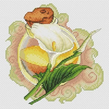 Chinese Cross-Stitch Kits for Embroidery Needlework, Cross Stitch Embroidery, Bottle Series, Calla 29-29, 16CT, 14CT, 18CT