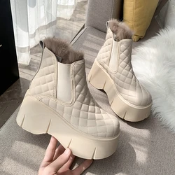 Scarpe alla moda stivali da neve con suola spessa invernale da donna scarpe sportive Casual da donna in peluche stivali da donna alti a prova di caldo e freddo