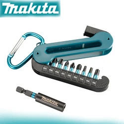 Makita E-15849 25mm Impact Black Screwdriver Bit Set 10Pcs Electric Driver Drill Bits Sleeve Keychain Power Tools Accessories