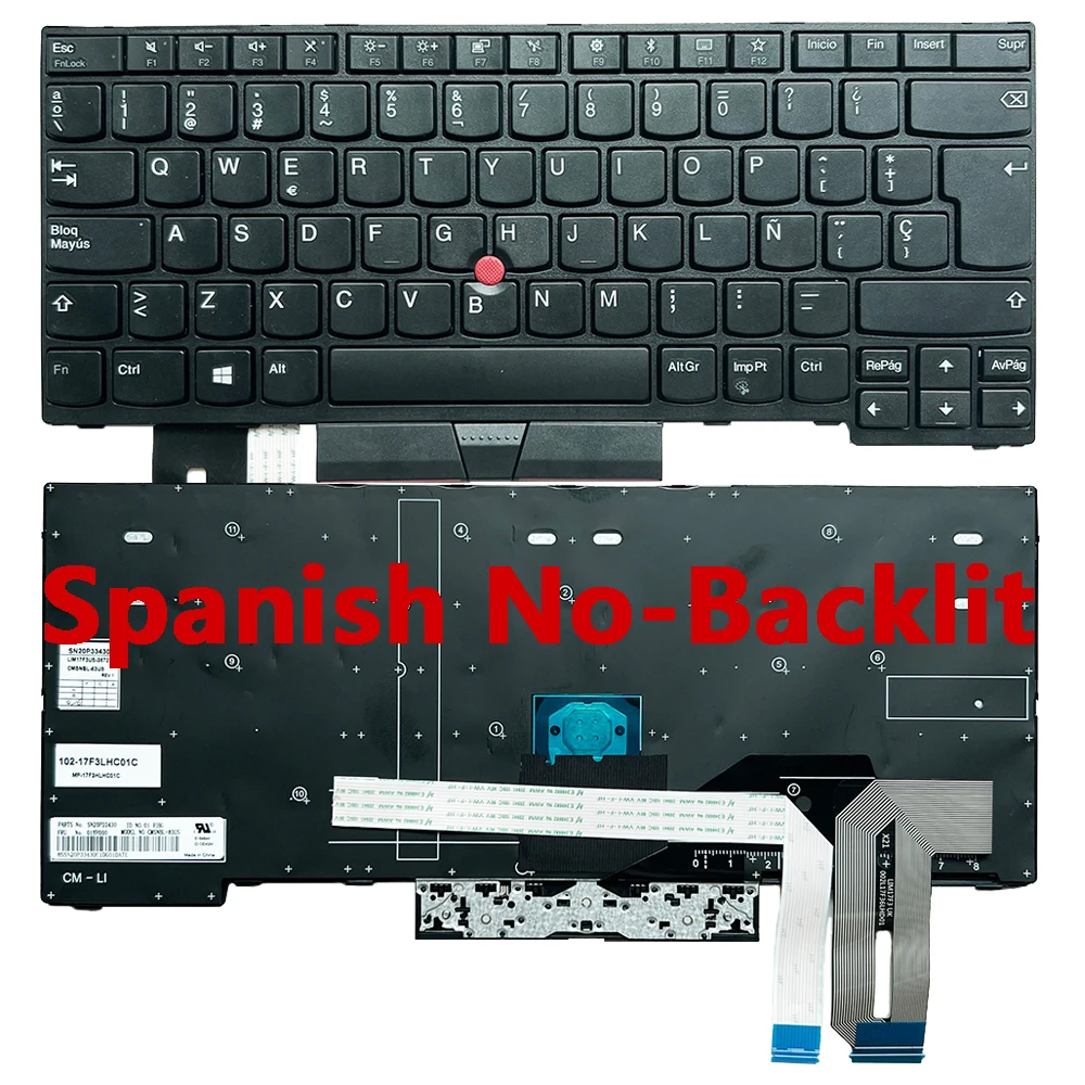 

Клавиатура E480 испанская для ноутбука Lenovo Thinkpad T480S L480 T490 T495 E490 L380 L390 Yoga L490 E485 E495