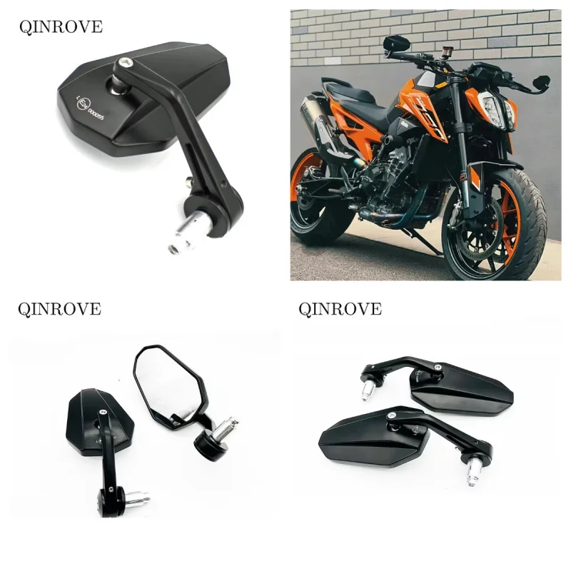 7/8'' 22mm Handlebar End Mirror Motorcycle Aluminum Alloy Mirror Universal For Honda VTX 1300 CB650RR NC750X Hornet 600 900 KTM