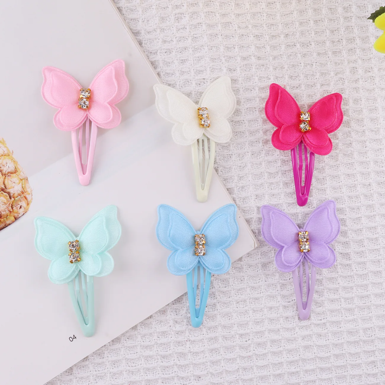 6 stücke süße Butterfly Haars pangen für Mädchen bunte Fee Haarnadeln Fotografie Haarnadeln niedlichen Haarschmuck für Frauen – Detail 4