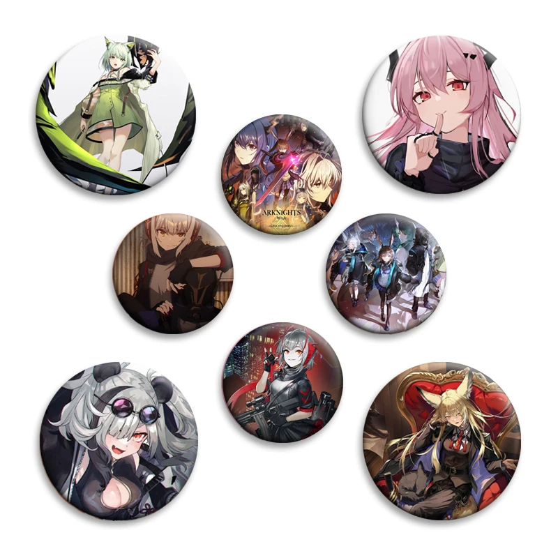 

Anime Arknights Rise From Ember Figures Brooches Handmade Enamel Pins Cosplay Badge for Collar Backpack Hat Decoration Gifts