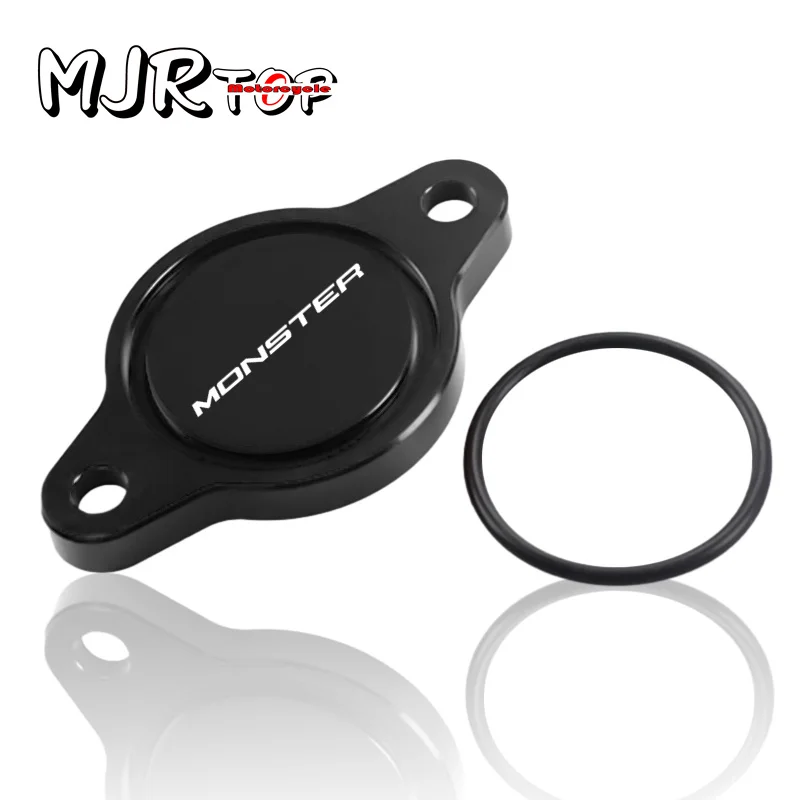 Tapa de filtro de aceite de motor CNC para motocicleta, cubierta para Ducati Monster 696 821 Diavel Hypermotard 796 939 1100 Multistrada 620 950 1200