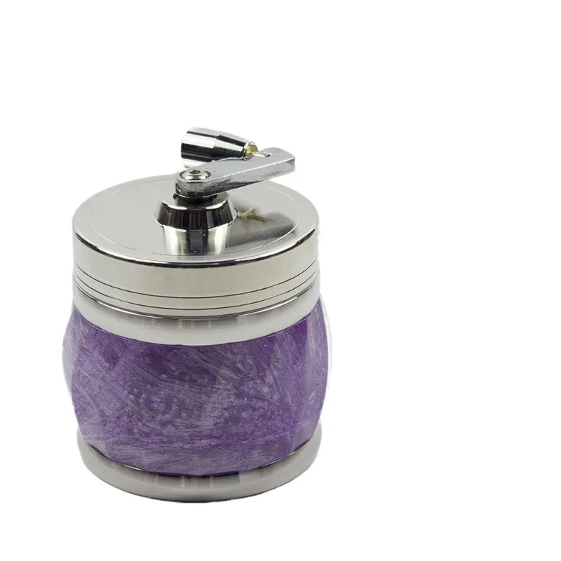 For Big Belly Capacity, Retro Texture, Acrylic, Zinc Alloy, Hand-cranked Tobacco Grinder