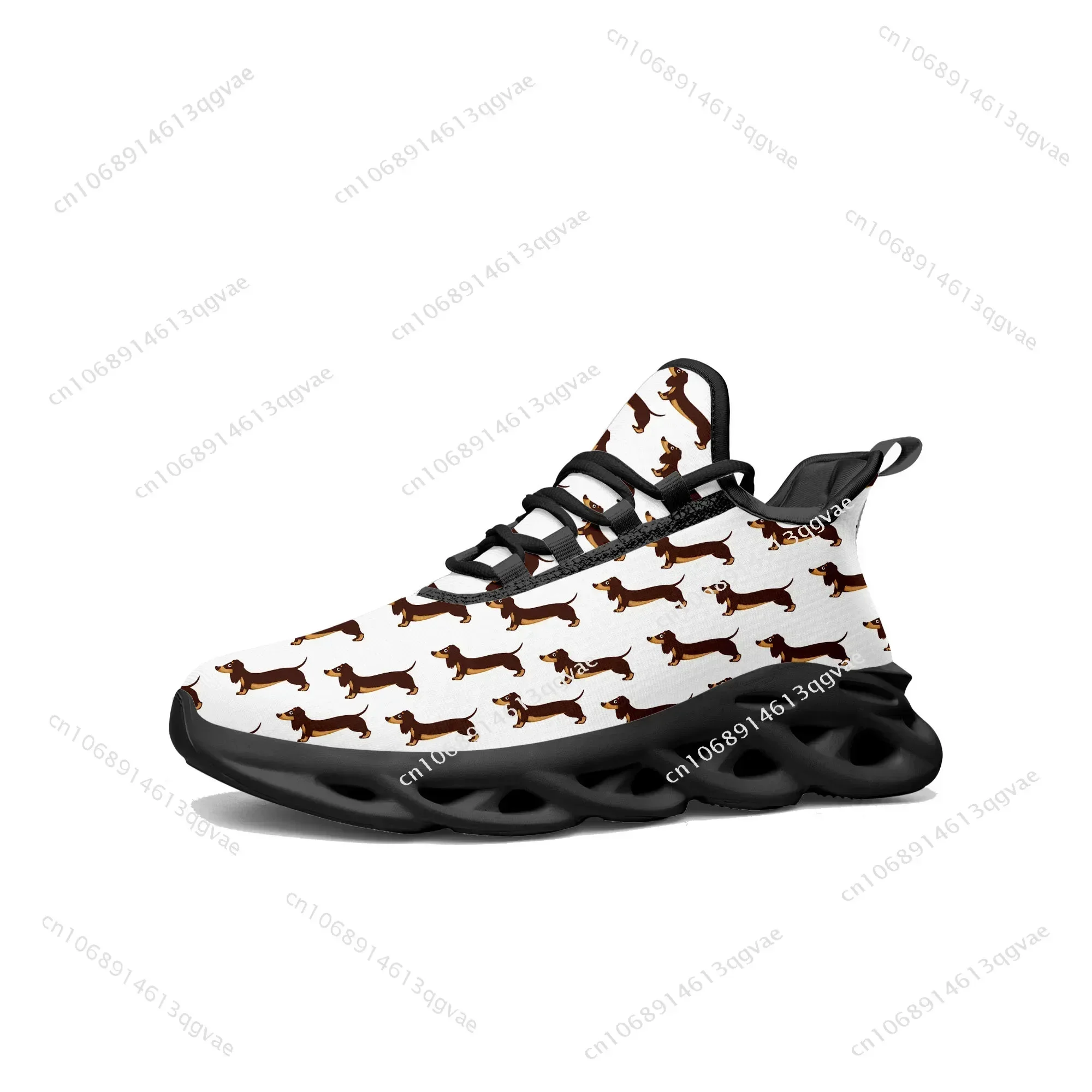 Cute Dachshund Pet Dog Flats Sneakers Mens Womens Sports Running Shoes High Quality Sneaker Lace Up Mesh Footwear Custom Shoe