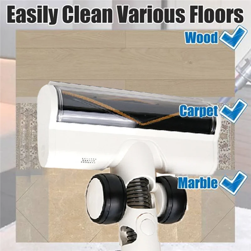 فرشاة أرضية كهربائية لـ Dreame R10 R20 R30 V6 V8 قطع غيار رأس فرشاة دوارة ناعمة للأرضية مع أضواء غبار LED