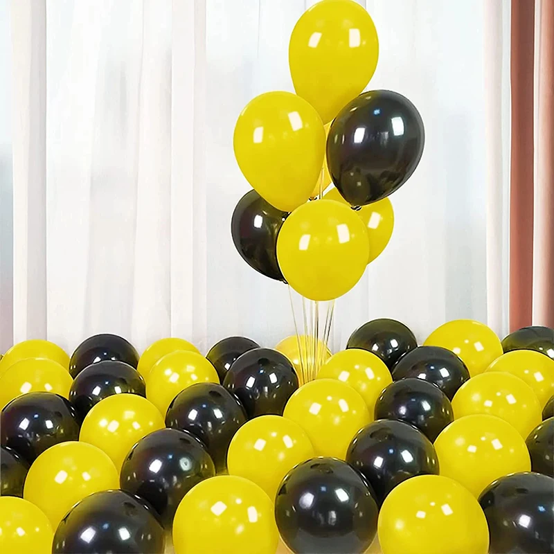 Dekoracje urodzinowe Balon Matowy Czarny Czerwony Pomarańczowy Żółty Metaliczny Złoty Balon na Urodziny Ślub Baby Shower Globos — zdjęcie 6