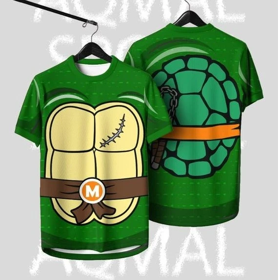 2026 Hot Selling Fashion New Ninja Turtles Outdoor Leisure Sports Street Wear 3D Printed Breathable Round Neck T-shirt
