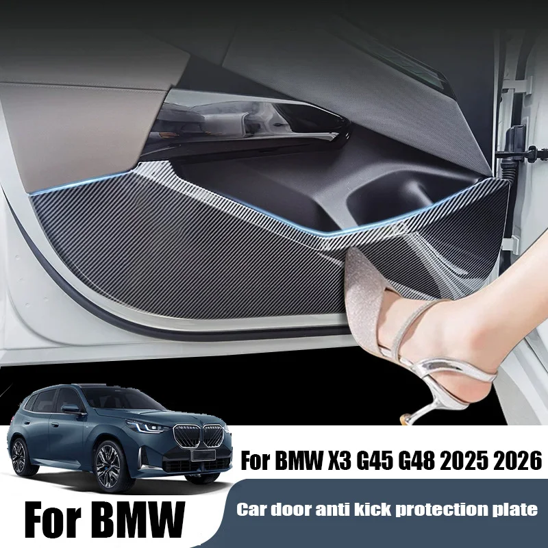 

For BMW X3 G45 G48 2025 2026 Car door anti kick protection plate ABS material adhesive installation