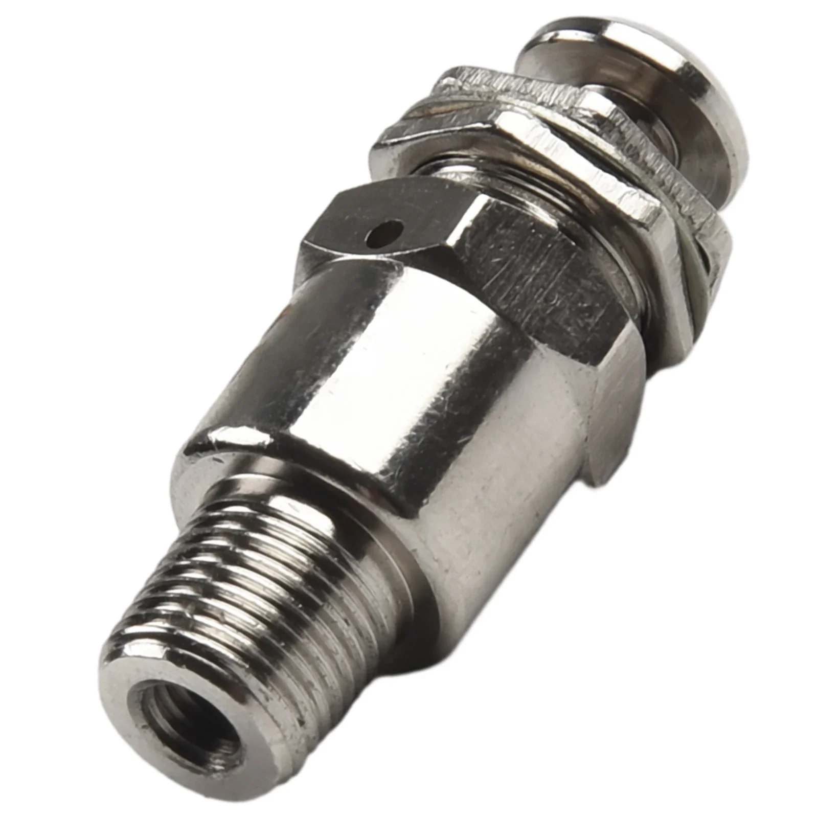 

TAC-3P Pneumatic Valve Button Spring Return Pneumatic Valve TAC-3P 2 Position 3 Way 2.4mm 5Hz Metal Silver Tone