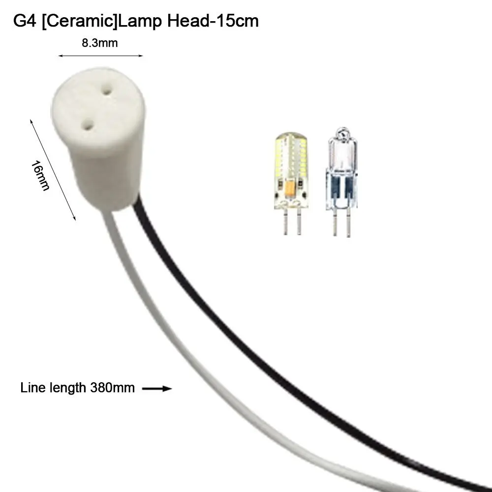 

Wire Connector Lamp Holder G4/G5.3/G9 G4 Socket Plug Lamp Socket Ceramic Head 10cm G4/G5.3/G9 Lamp Base for Halogen lamp