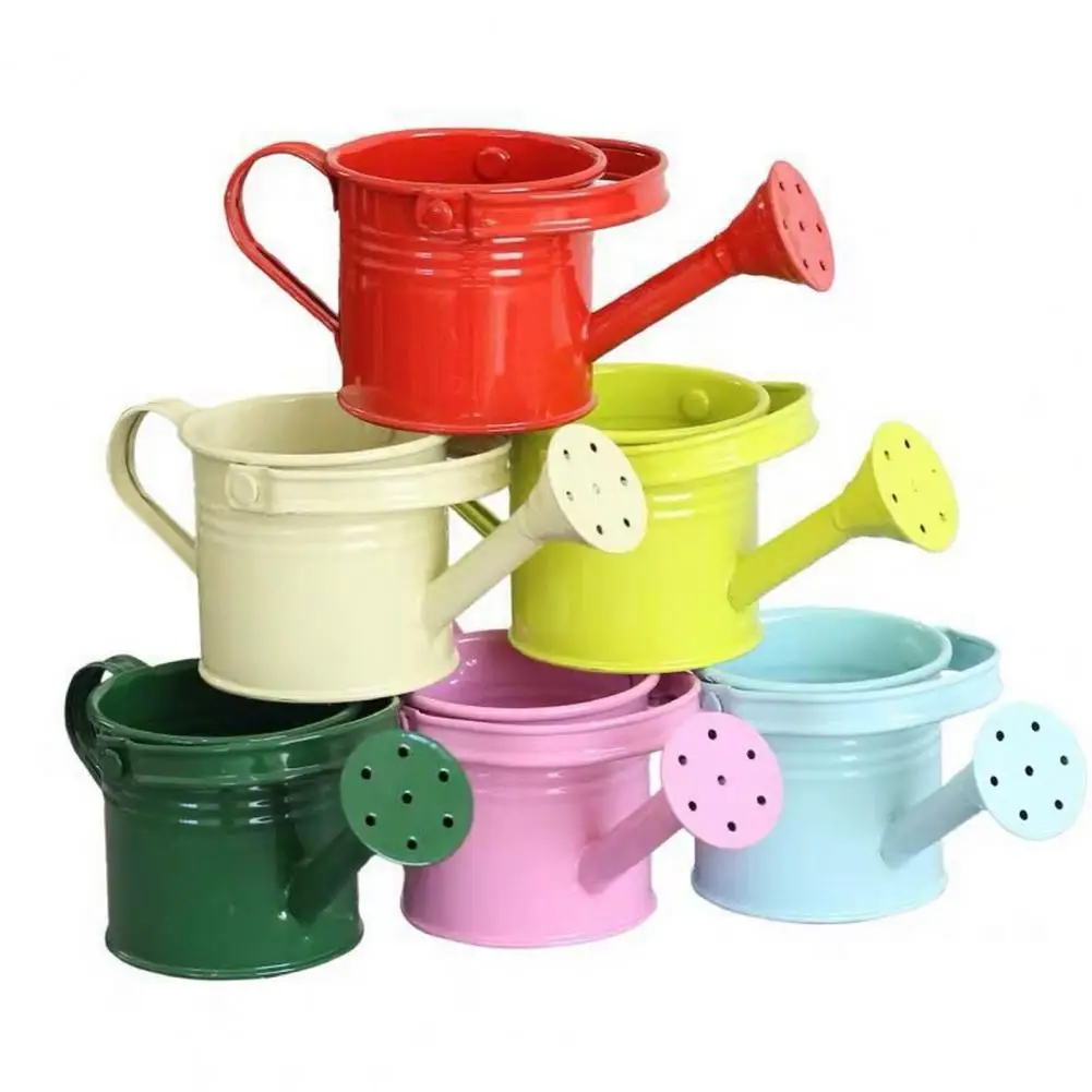 Compact Mini Watering Can Anti-rust Lightweight Galvanized Iron Non-deformable Pot Watering Can  Kettle Ornament Spray Water