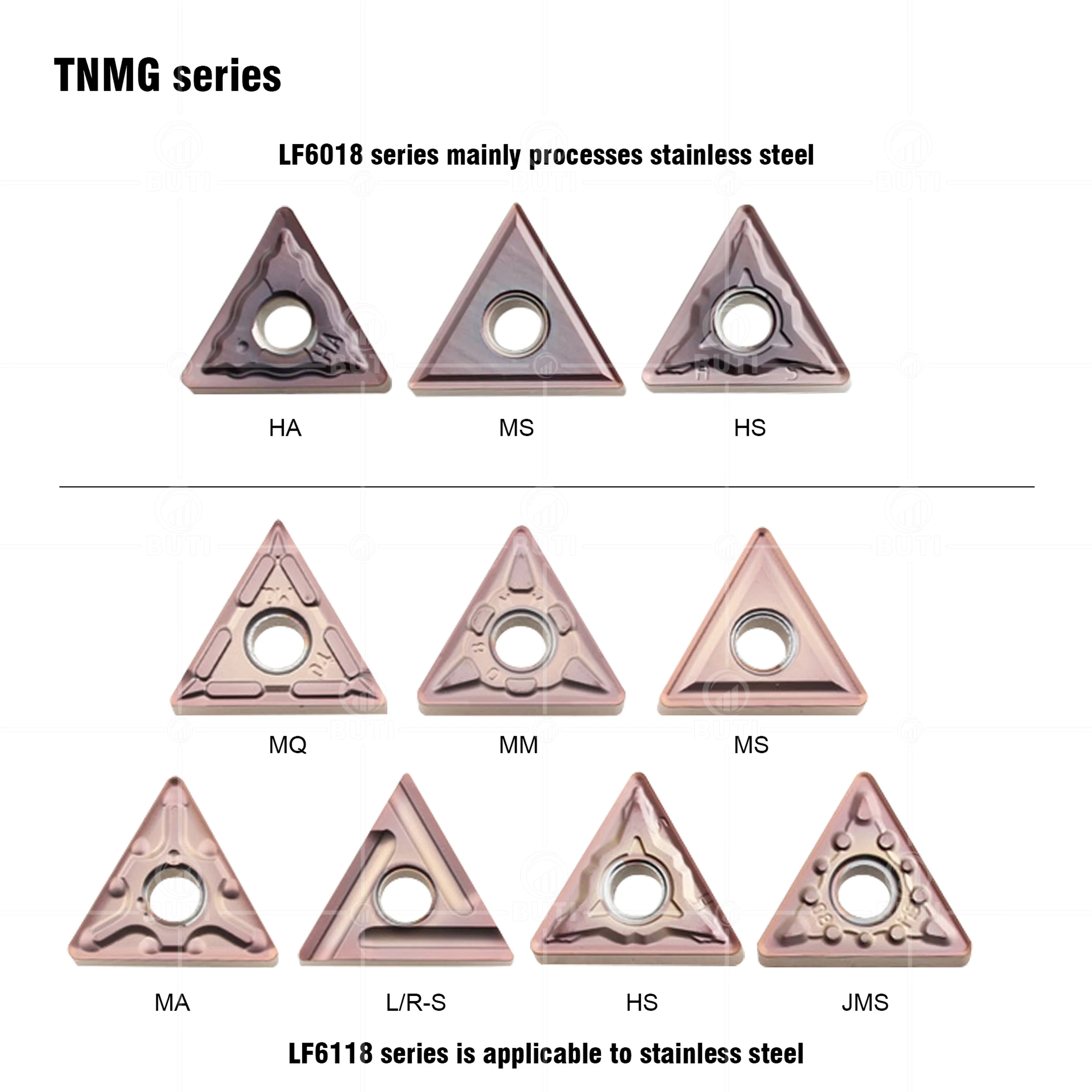 DESKAR 100% Original TNMG160404 TNMG160408 HS MQ JMS HA MA MS LF6018 CNC Lathe Turning Cutter Carbide Insert For Stainless Steel