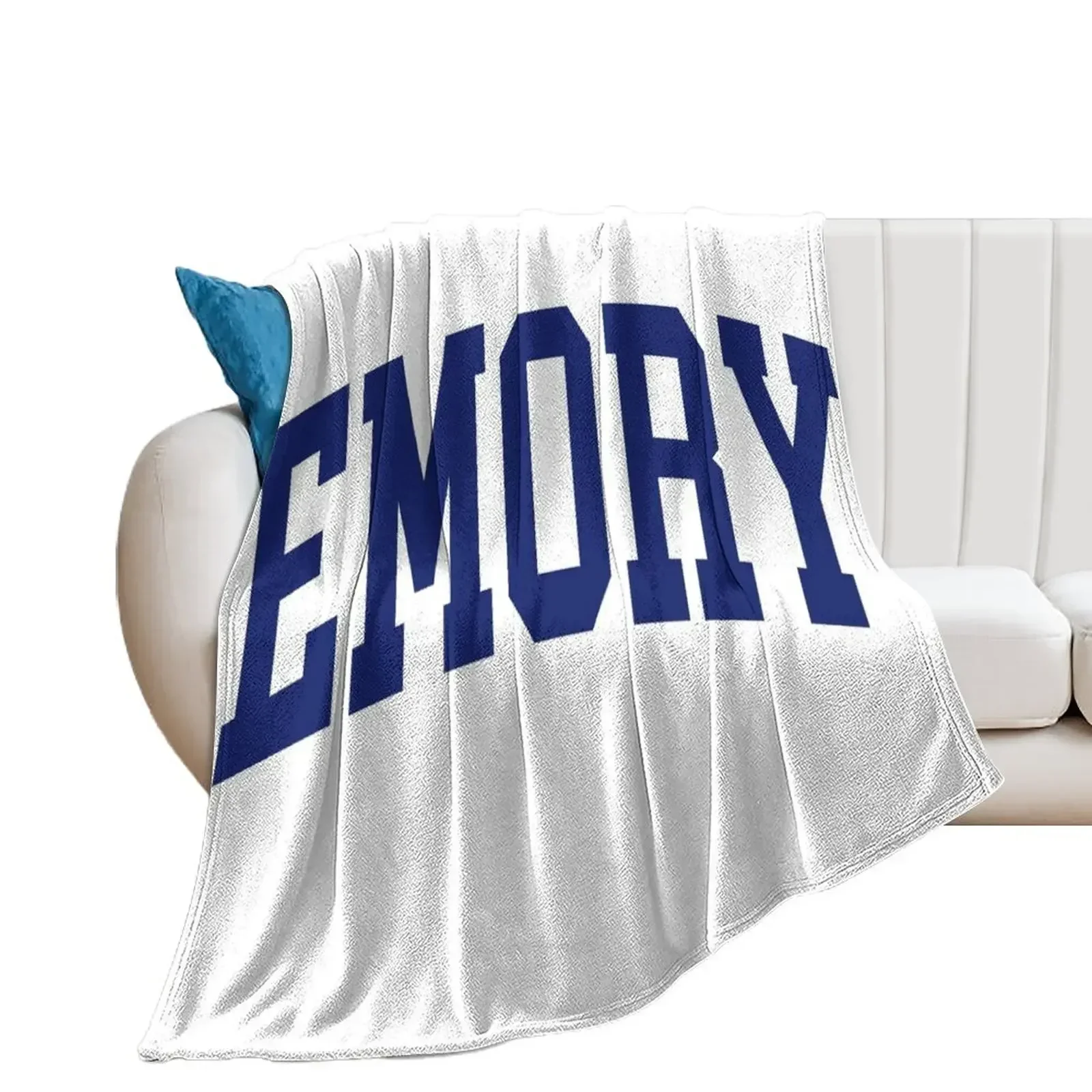 emory - emory university college font curved Throw Blanket anime Summer Beddings Blankets