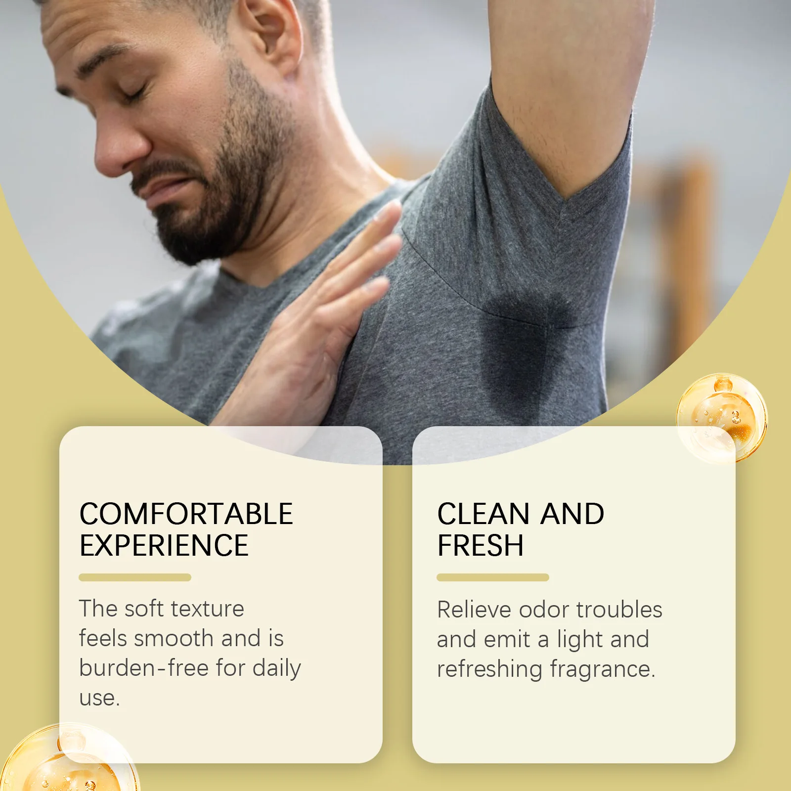 Underarm Care Deodorant Cream Prevent Body Odour Sweat Armpit Odor Clean Fresh Armpit Keep Dry Cool Not Irritating Armpit Cream