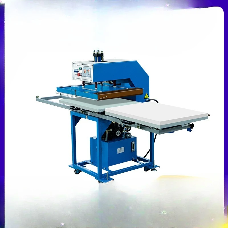 

Semi-automatic hydraulic double-station heat transfer machine 60 * 80 clothing hot drilling mouse pad printing hot